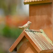 Zaer Ltd. International 75.75" Tall Copper Condo Birdhouse Stake "Lambertville" ZR198103-CP View 6