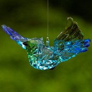 Zaer Ltd. International Hanging Acrylic Blue Jay Ornaments with Snowflake Details in 2 Assorted Colors ZR908317 View 6