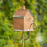 Zaer Ltd. International 63" Tall Colonial Style Birdhouse Garden Stake in Antique Copper LS213028 View 6