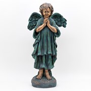 Zaer Ltd International 39" Tall Magnesium Angel Statue Praying in Antique Bronze "Taylor" ZR341339-BZ View 6