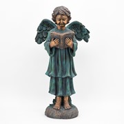 Zaer Ltd International 39" Tall Magnesium Angel Statue Reading a Book in Antique Bronze "Symone" ZR341639-BZ View 6