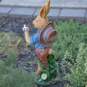 Zaer Ltd. International 25" Tall Magnesium Rabbit Garden Statue with Shovel & Bird "Jack Rabbit" ZR438253 View 6