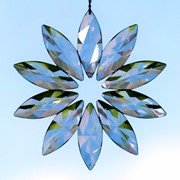 Zaer Ltd. International 39" Long Hanging Three Piece Acrylic Flower Chain Ornament in 6 Assorted Colors ZR510412 View 6