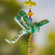 Zaer Ltd. International 13" Long Acrylic Dragonfly Ornament with Dangling Beads in 6 Assorted Colors ZR110913-1 View 6