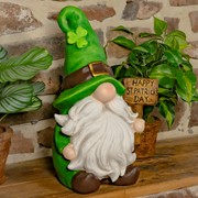 Zaer Ltd. International "The Shamrocks" Set of 6 Assorted St. Patrick's Day Garden Gnomes ZR218400-SET View 6