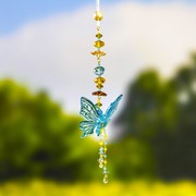 Zaer Ltd. International Hanging Acrylic Butterfly Ornaments with Dangling Beads in 6 Assorted Colors ZR110911-4 View 6