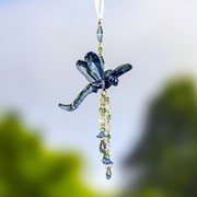 Zaer Ltd. International 6.75" Long Acrylic Dragonfly Ornament with Dangling Beads in 6 Assorted Colors ZR506708-6 View 6