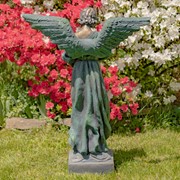 Zaer Ltd International 45" Tall Standing Magnesium Angel Statue with Open Wings in Antq. Bronze "Ariel" ZR225145-BZ View 6