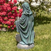 Zaer Ltd International 36" Tall Mother Mary Garden Statue in Antique Bronze ZR551360-BZ View 6