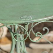 Zaer Ltd. International "Le Chardenoux 1908" Three Piece Metal Bistro Set in Antique Green ZR200502-3-GR View 6