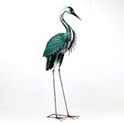 Zaer Ltd. International Set of Two 44.5" Tall Metallic Iron Heron Garden Figurines ZR218215-SET View 6