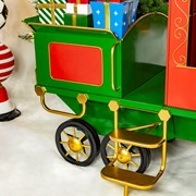 Zaer Ltd. International 12.5ft. Large Iron Christmas Train with Cart & Lanterns "The North Pole Express" ZR200777-RG View 6