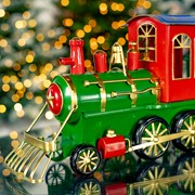 Zaer Ltd. International 17" Long Iron Tabletop Christmas Train Decoration "Special Delivery" ZR200666-RG View 6