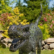 Zaer Ltd International 5.6ft. Tall Crouching Tyrannosaurus Rex Outdoor Metal Statue "T-Bone" ZR220915 View 6