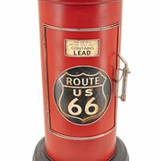 Zaer Ltd. International 70.5" Tall Old Style Gas-Pump-Shaped Wine Rack in Red "Route 66" ZR550440 View 6