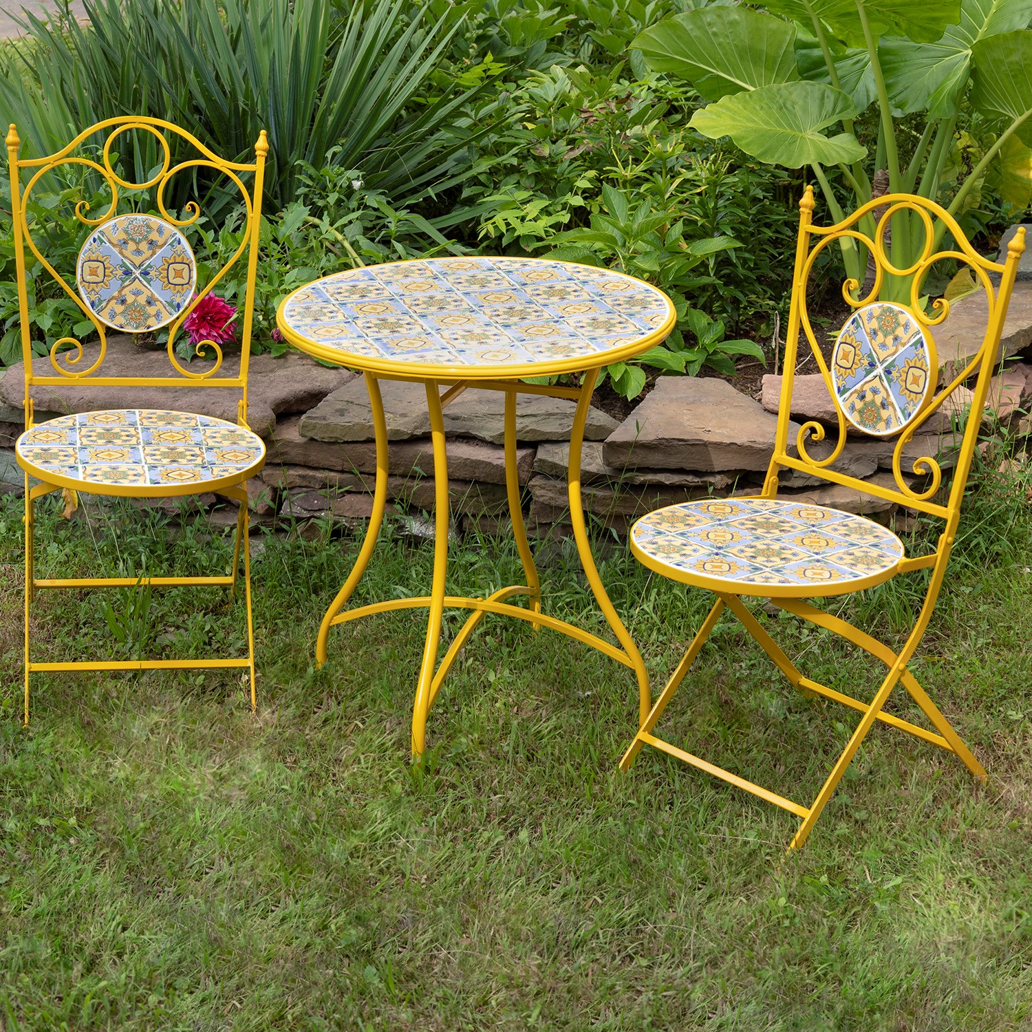 Woodside mosaic bistro discount set