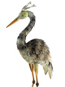 Zaer Ltd International 30" Tall Set of 2 Tricolored Iron Heron Figurines ZR180188-SET View 7