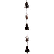 Zaer Ltd International Pre-Order: 72" Long Antique Bronze Hanging Pinecone Rain Chain ZR168626-BZ View 7