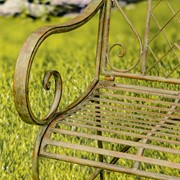 Zaer Ltd International Classic Iron Bench with Elk & Evergreen Silhouette "The Highlands" ZR220861-GR View 7