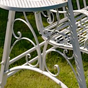 Zaer Ltd International "New York" Iron Swing Chair in Antique White ZR090505-AW View 7