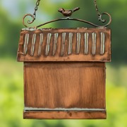 Zaer Ltd. International Hanging Iron Bird Feeder with Antique Copper Finish "Cottage" LS213033 View 7