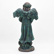 Zaer Ltd International 39" Tall Magnesium Angel Statue Holding Bouquet in Bronze "Sopia" ZR341939-BZ View 7