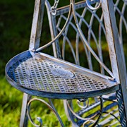 Zaer Ltd International "New York" Iron Swing Chair in Blue/Bronze ZR090505-BB View 7