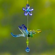 Zaer Ltd. International Five Tone Acrylic Dragonfly Ornaments with Flowers in 6 Assorted Colors ZR506317-SET View 7