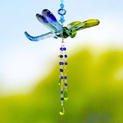 Zaer Ltd. International Five Tone Acrylic Dragonfly Ornaments with Beaded Tassel in 6 Assorted Color ZR520617 View 7