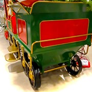 Zaer Ltd. International 16 ft. Long XL Iron Christmas Train with Cart "The Flying Santa" ZR200888-RG View 7