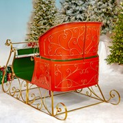 Zaer Ltd. International 5.5ft. Tall Elegant Metal Christmas Sleigh "The Bethlehem" ZR802311 View 7