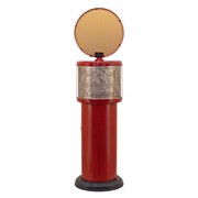 Zaer Ltd. International 70.5" Tall Old Style Gas-Pump-Shaped Wine Rack in Red "Route 66" ZR550440 View 7