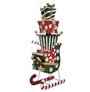 Zaer Ltd International 4ft. Tall Large Iron Christmas Sleigh with Presents ZR180931 View 8