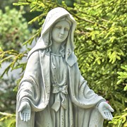 Zaer Ltd International Pre-Order: 36" Tall Mother Mary Garden Statue in Antique Grey ZR551360-GY View 8