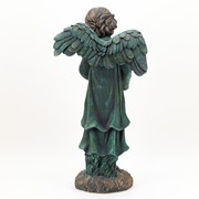 Zaer Ltd International 39" Tall Magnesium Angel Statue Holding Dog in Antique Bronze "Kaileigh" ZR341239-BZ View 8