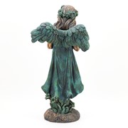 Zaer Ltd International Pre-Order: 39" Tall Magnesium Angel Statue Holding Cat in Antq. Bronze "Nicole" ZR341539-BZ View 8