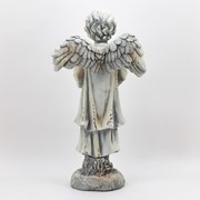 Zaer Ltd International 39" Tall Magnesium Angel Statue Reading a Book in Antique White "Symone" ZR341639-AW View 8