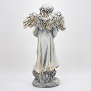 Zaer Ltd International 39" Tall Magnesium Angel Statue Holding Bouquet in White "Sopia" ZR341939-AW View 8