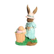 Zaer Ltd. International 24" Tall Rabbit Garden Statue with Easter Basket & Sun Hat "Anna Mae" ZR342126 View 8