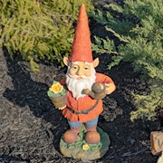 Zaer Ltd. International 20.5" Tall Spring Gnome Garden Statue with Flower Pot and Water Can ZR244521 View 8