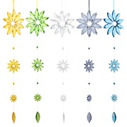 Zaer Ltd. International 39" Long Hanging Three Piece Acrylic Flower Chain Ornament in 6 Assorted Colors ZR510412 View 8