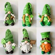 Zaer Ltd. International "The Shamrocks" Set of 6 Assorted St. Patrick's Day Garden Gnomes ZR218400-SET View 8