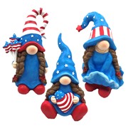 Zaer Ltd. International "The Americanas" Set of 3 Assorted Lady Patriot Garden Gnomes ZR218100-SET View 8