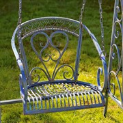 Zaer Ltd International "Bordeaux" Iron Swing Chair in Cobalt Blue ZR130511-BL View 8