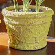 Zaer Ltd. International Set of 2 Tuscan Style Round Ceramic Flower Pots (available in 3 colors) ZR447601 View 8