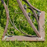 Zaer Ltd. International 9ft. Tall Two-Tier Eiffel Tower-Inspired Iron Plant Stand in Copper-Brown ZR220882-CB View 8