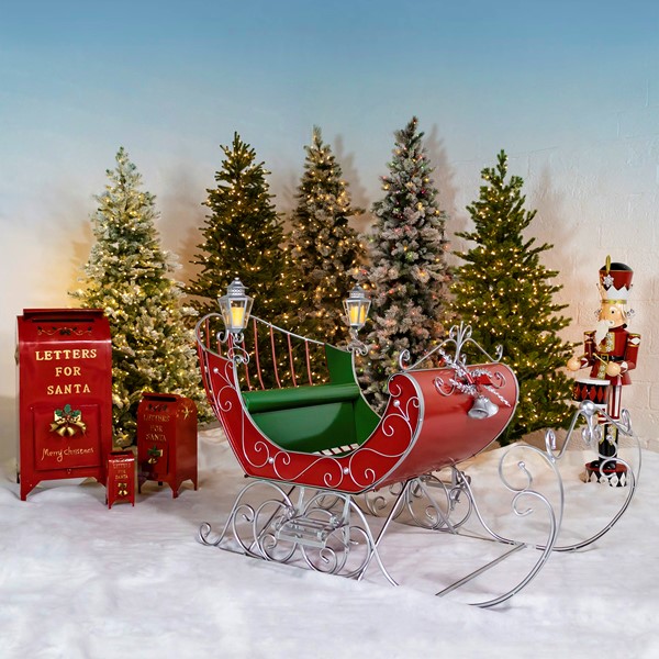 Christmas on sale outdoor sleigh