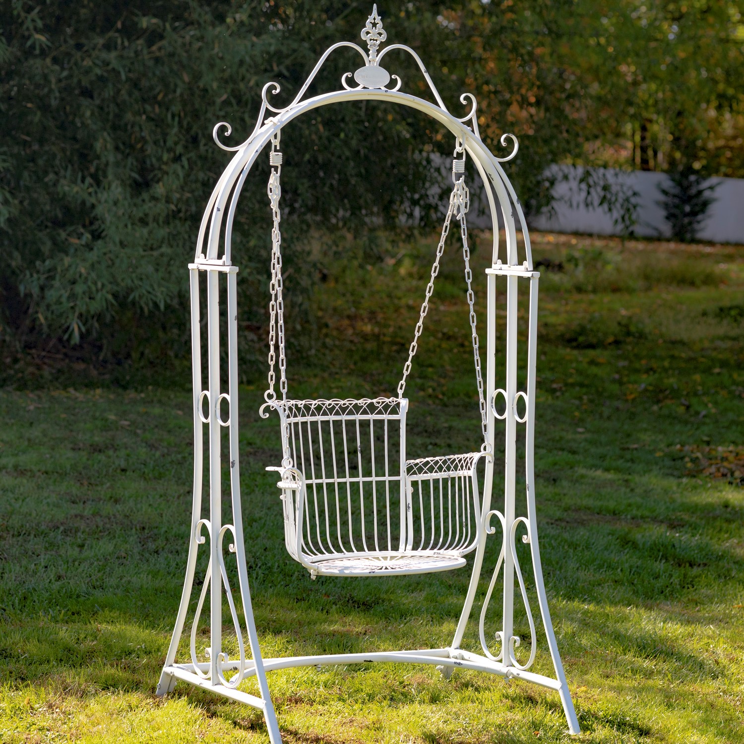 steel garden swing seats